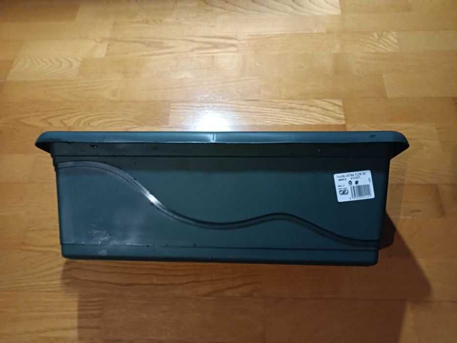 Doniczki prostokątne jasny brąz/ciemna zieleń