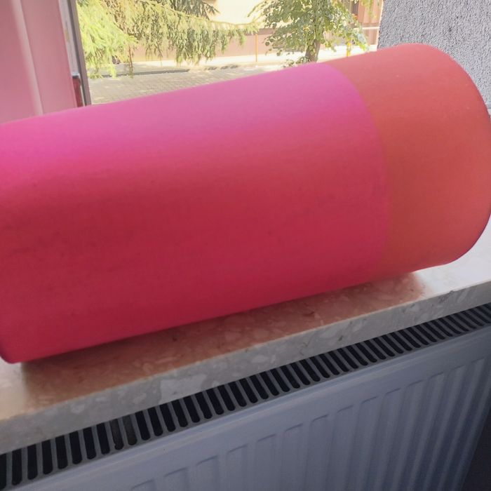 Abażur pomarańcz - ciemny róż ikea razem z długą podstawą.