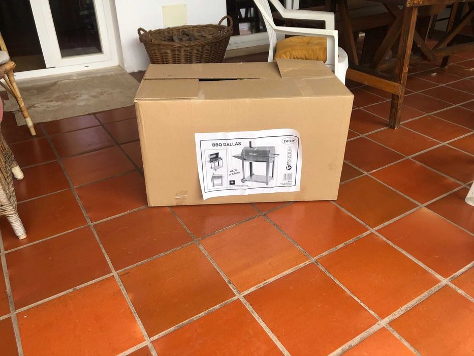 churrasqueira e fumeiro para carvão IMOR com capa