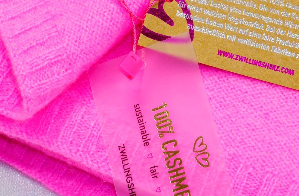 Zwillingsherz szal szalik damski kaszmirowy różowy pink 100% kaszmir Cena Producenta: 890 PLN