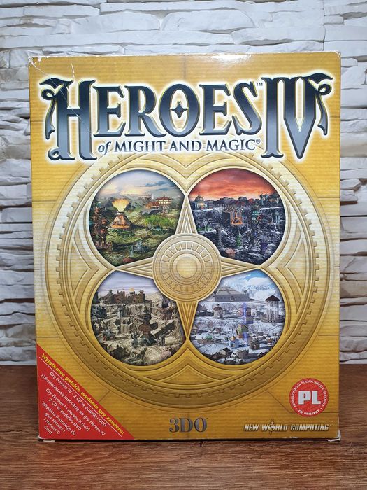 Heroes of Might and Magic IV 4 + 1 II 2 GOLD - polskie wyd. BIG BOX PL