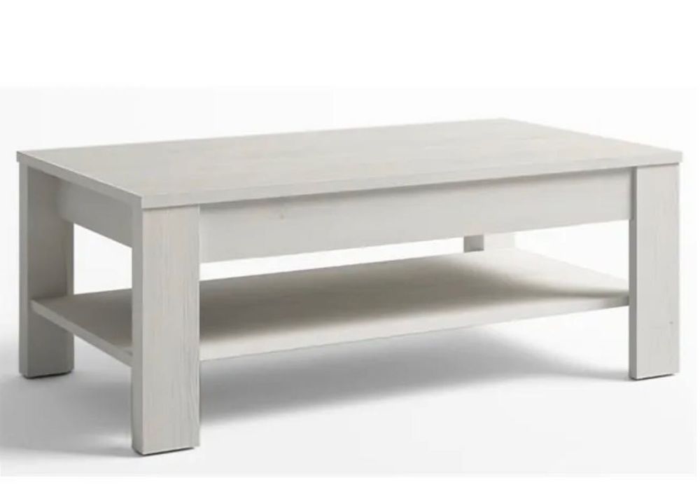 Mesa de centro elevável branca Bolonia