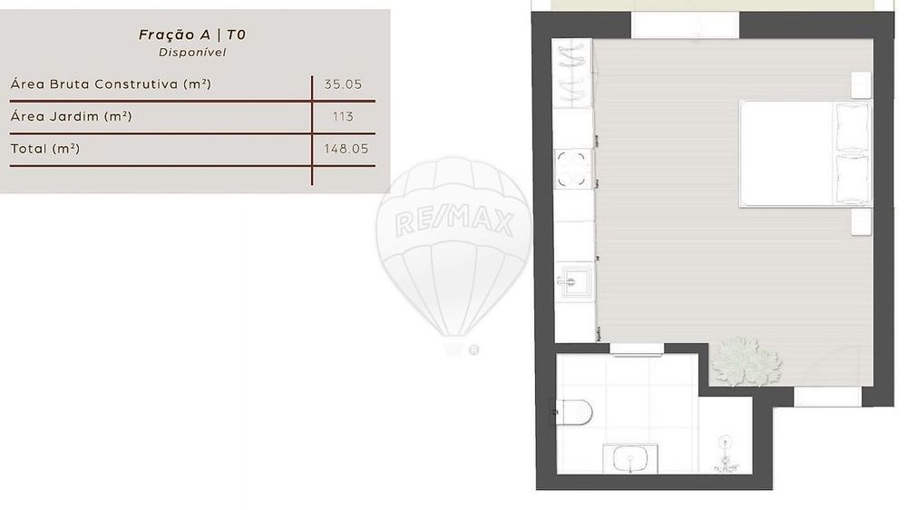 Apartamento T0 para venda