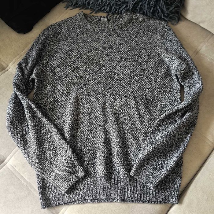 M&Co sweter pulover szary melanż ponadczasowy L