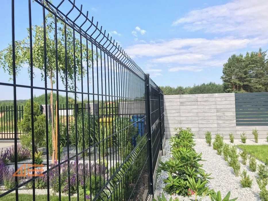 Komplet ogrodzenie panelowe 3D 2D Płot siatka 1,53 153cm słupki panele