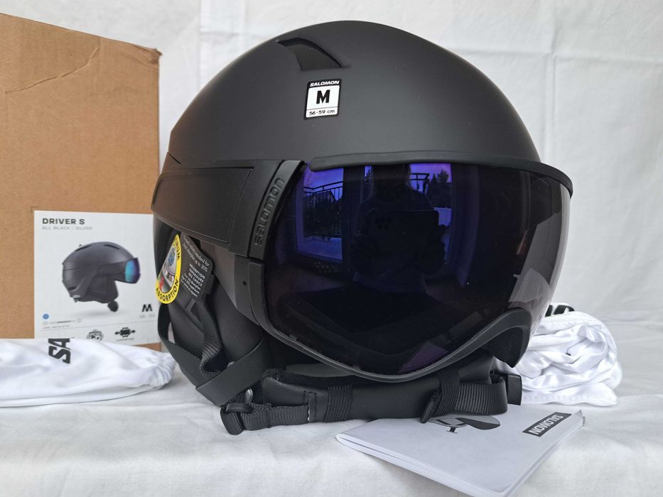 Kask narciarski Salomon Driver S All Black Silver M 56-59cm