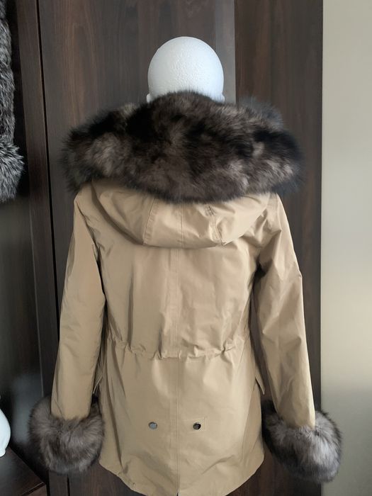 Parka z lisem naturalnym
