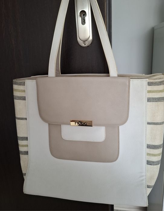 NOBO torebka torba shopperka biała