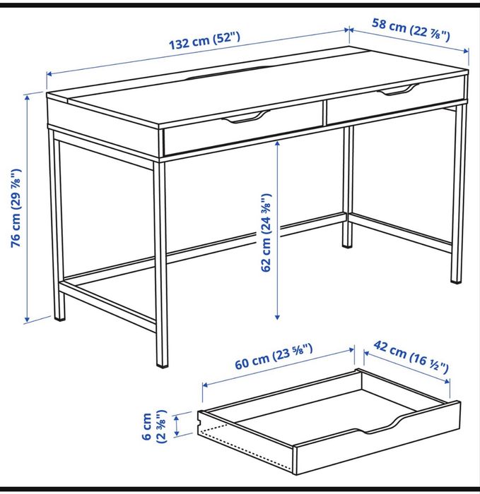 Secretaria Alex Ikea Branco