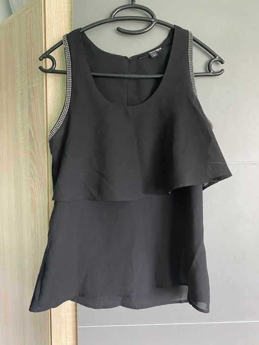 Elegancka czarna bluzka na lato rozmiar 34 ( XS )