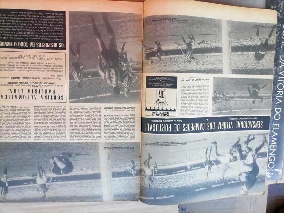 Esporte Ilustrado BENFICA 1955 Digressão Jogos c/Flamengo e Penarol
