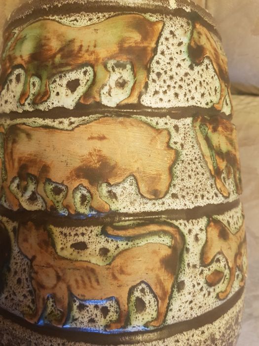 Lampa wazon etniczny ceramiczny