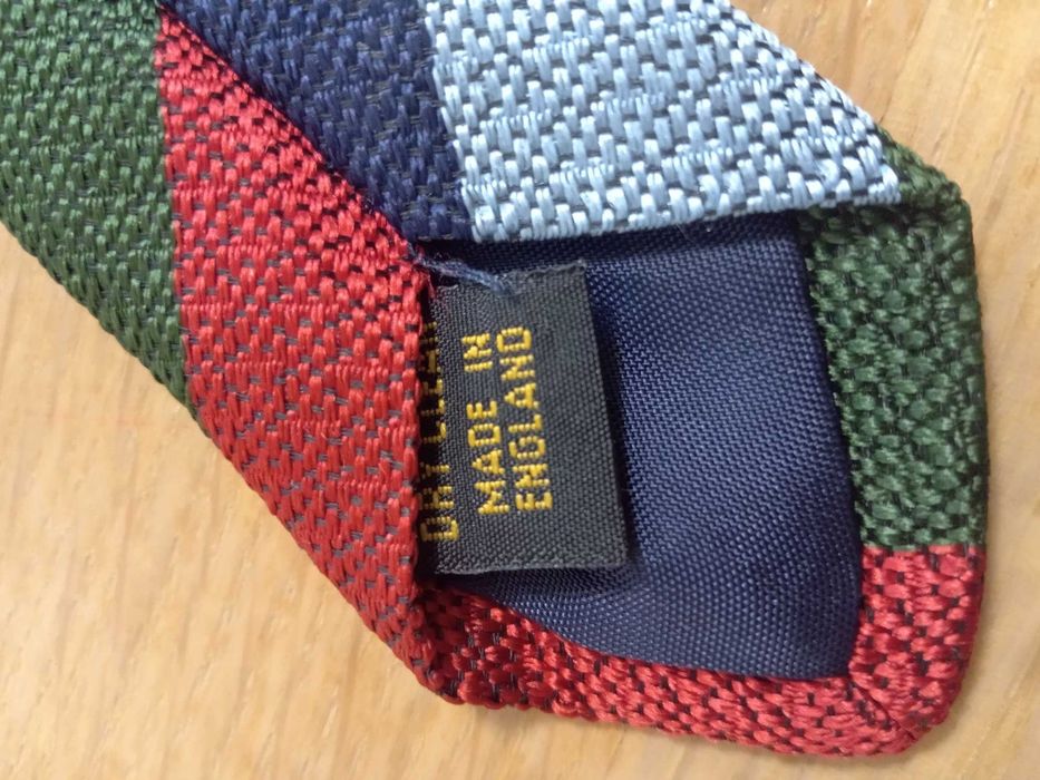 Toye Kenning Spencer krawat paski  pułkowy 100% jedwab