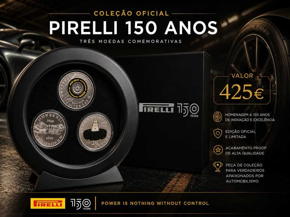 Itália 2022 - Estojo Prata Proof 150º Aniversário - Fundação Pirelli