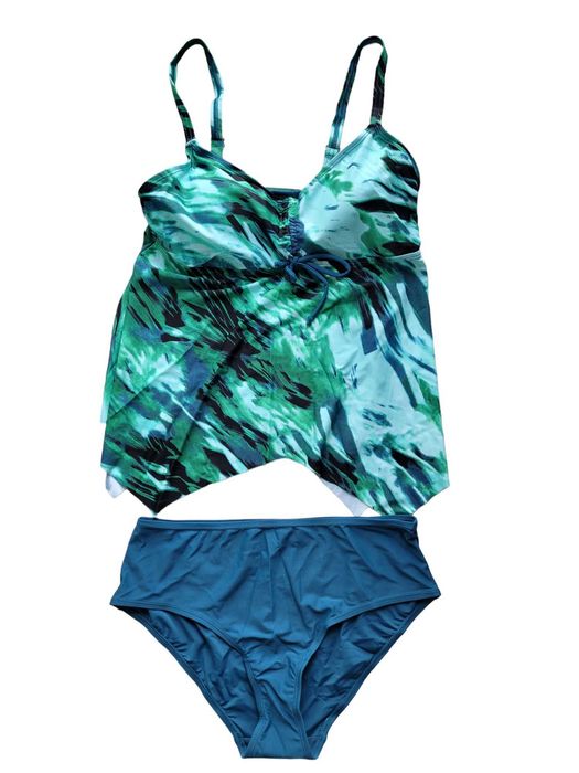 Strój kostium kąpielowy tankini 40,L BonPrix komplet wzór