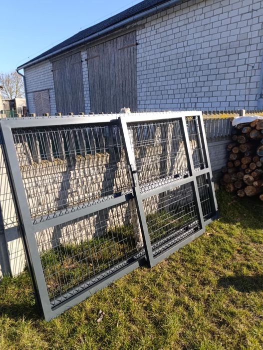 Brama 5m + furtka 1m panelowa ocynk nowa