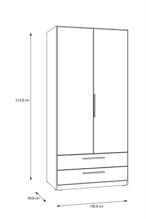 Szafa narożna w zestawie trzech elementow