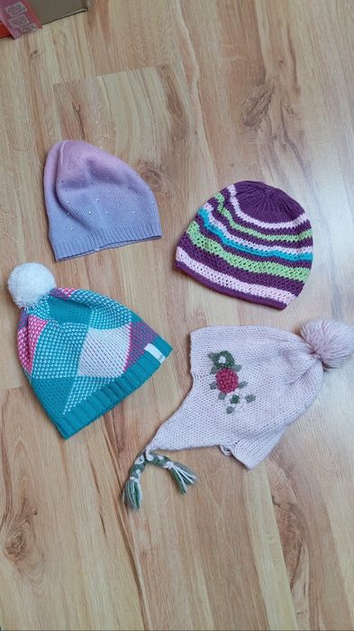 Czapki dla dziewczynki, obwód głowy 48-50, H&M, Cool Club, Bula