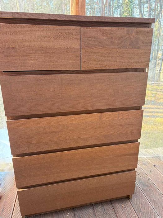 MALM
Komoda, 6 szuflad, brązowa, 80x123 cm