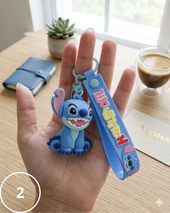 Chaveiro Fofo de Stitch e Angel do Filme Lilo e Stitch | Novo