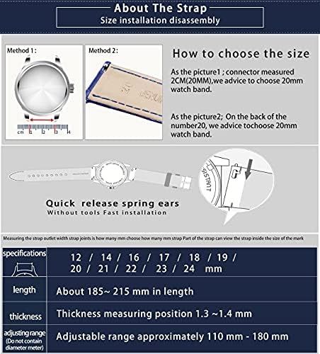 Pasek ze Skóry cielęcej bez niklu 20 mm do zegarka i smartwatch
