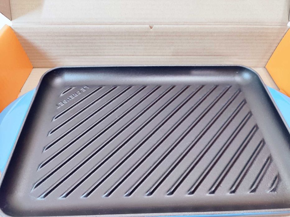 Patelnia grillowa Le Creuset 33 X 22 cm żeliwna lazurowa