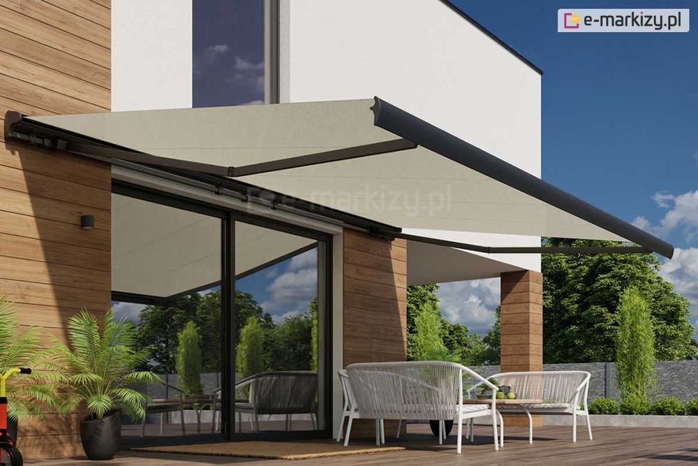 Markizy taras balkon sklep restauracja Palladio w kasecie