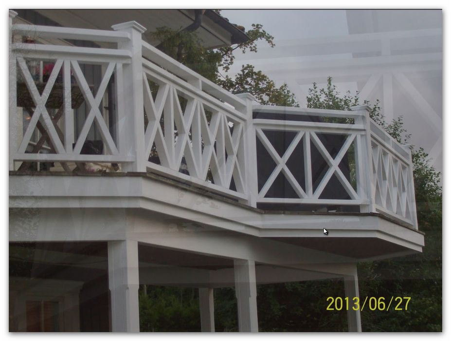 Tarasy z drewna balustrady