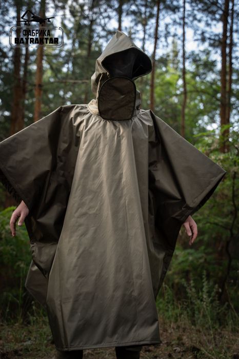 Плащ невидимка пончо олива анти тепловізор дощовик плащ палатка