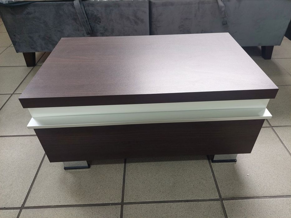 Szafka nocna z szufladą wenge/biały