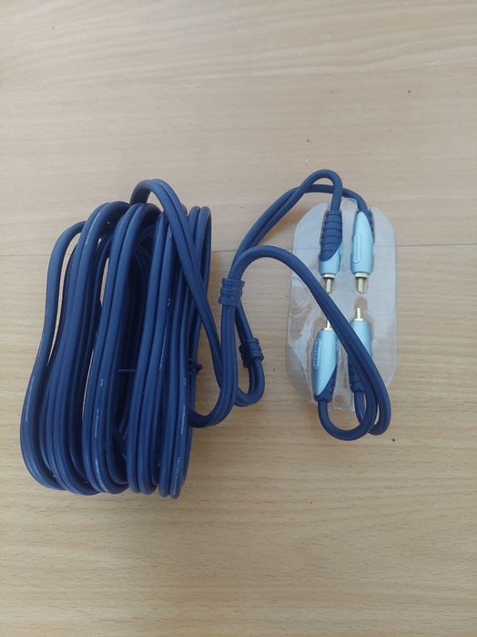 Kabel Audio 2xRCA - 2xRCA (Cinch) Bandridge - 5 metrów - Pozłacane wtyki