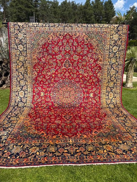 Nowy Dywan Vintage Kaszmirowy Perski Iran Keshan 420x290 galeria 27 tyś