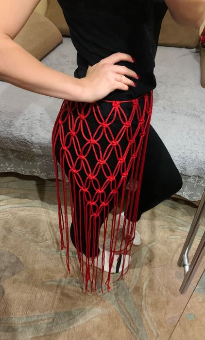 Жіночий пояс-припинда макраме