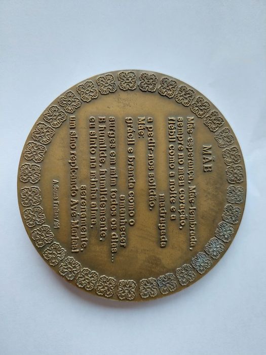 Medalha/Medalhão comemorativo do Dia da Mãe