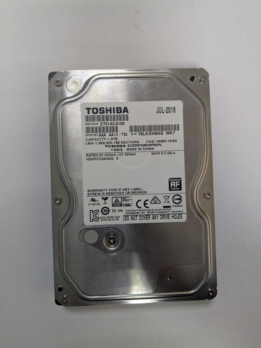 Жорсткий диск HDD Toshiba 1 ТБ