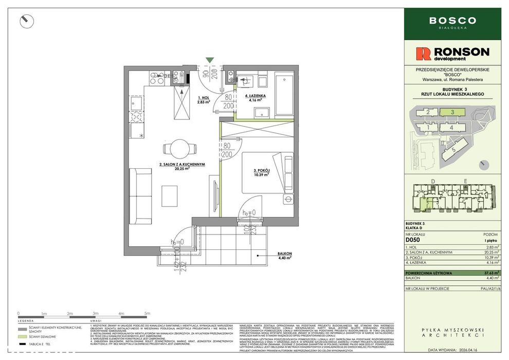 2-pokojowe mieszkanie 37m2 + balkon