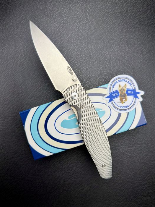 Нож TRM Atom Titanium 3D Lizard Skin Stonewash CPM-20CV
