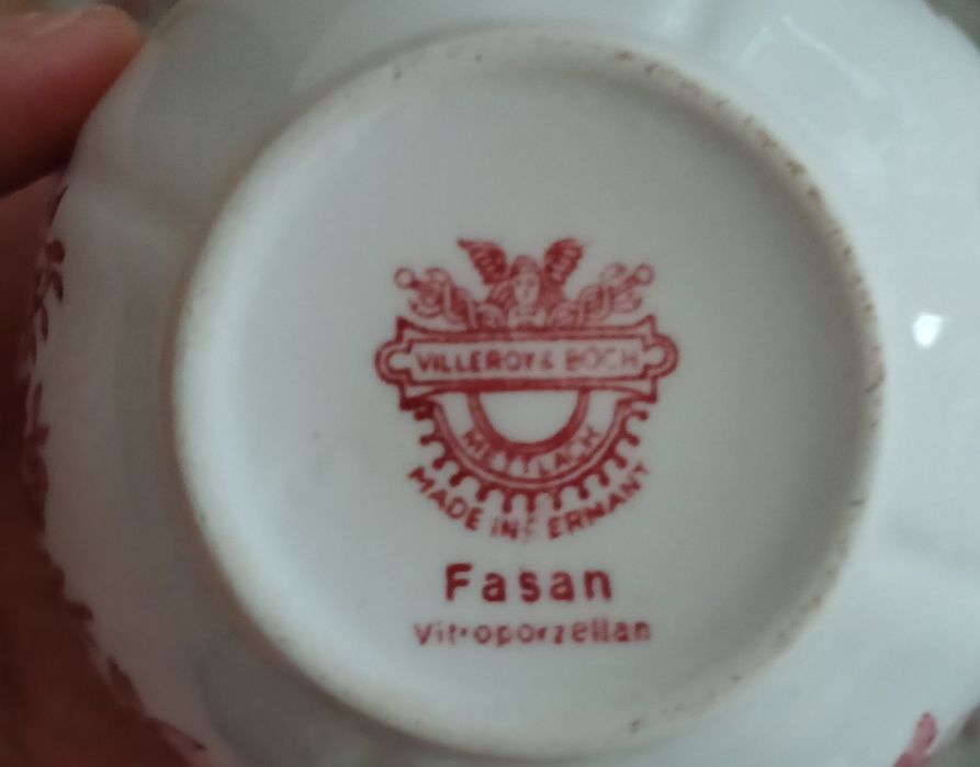 Чашки Villeroy&Boch красные Fasan,английские чашки