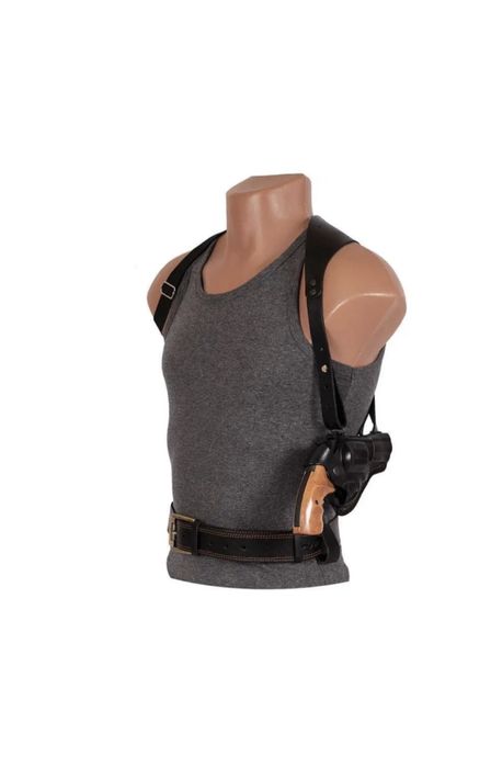 Кобура під Револьвер оперативна поясна формована шкіра чорна