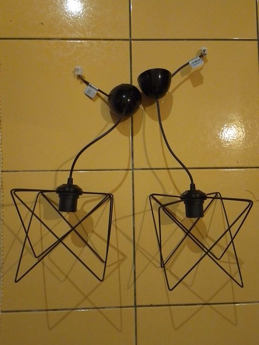 Candeiro de Tecto Preto 2unidades438084275997911040