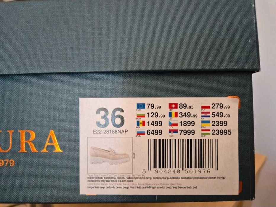Loafersy Badura, 36