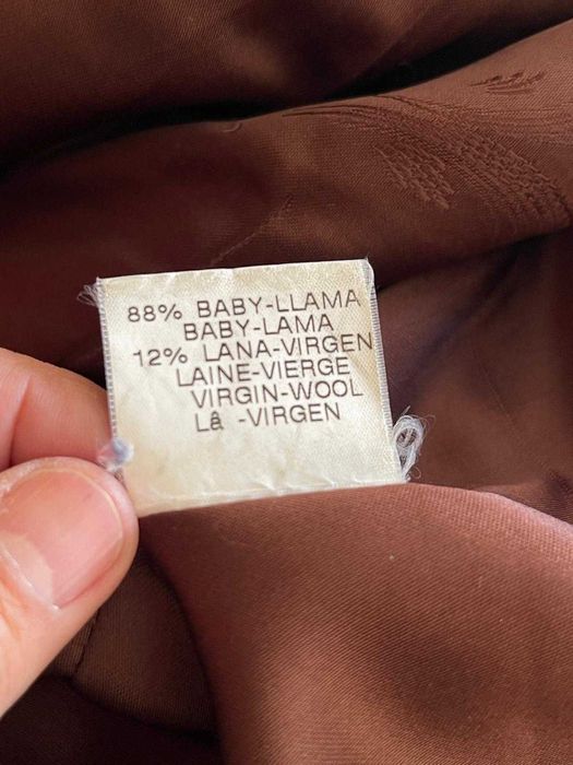 Casaco Longo de Luxo em Baby Llama com Gola de raposa