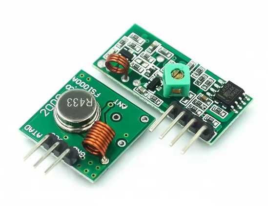 Комплект бездротових RF-модулів 433 МГц (передавач + приймач) для Arduino, ESP8266, ESP32