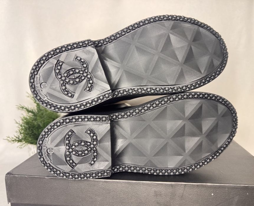 Гумові чоботи Шанель, чоботи Chanel гумові, резиновые сапоги шанель