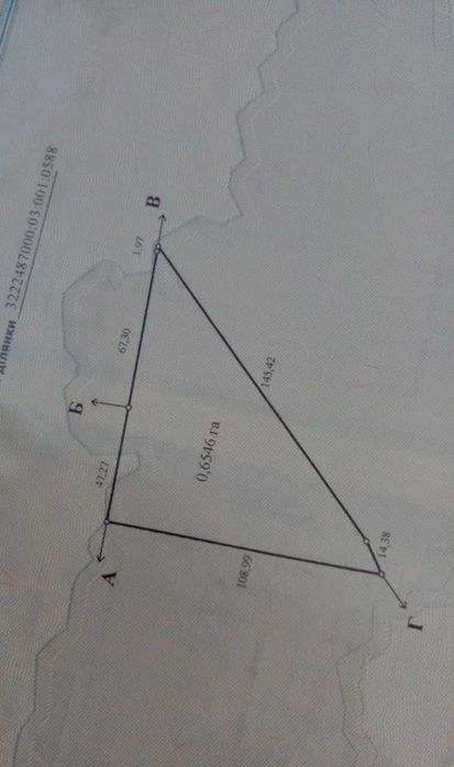 Ходосівка, ділянка 0.6546 га, ОСГ, продаж.