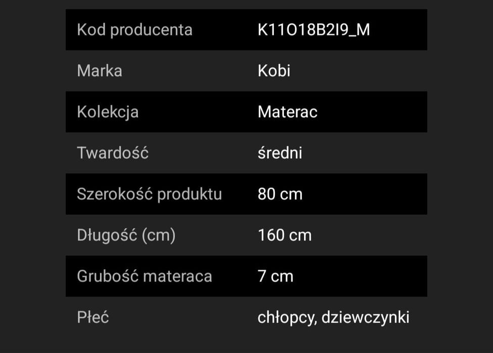 2 materace do łóżka 160x80