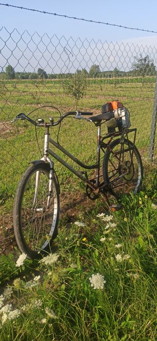 Rower z silnikiem od kosy 5,2km
