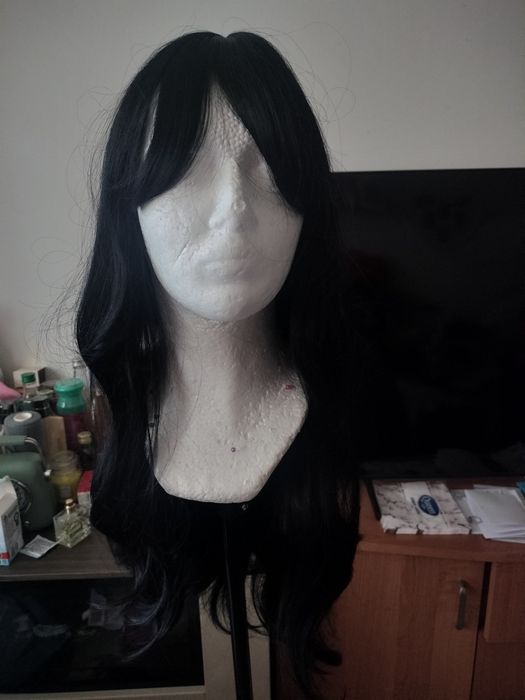 Czarna peruka Cosplay nowa