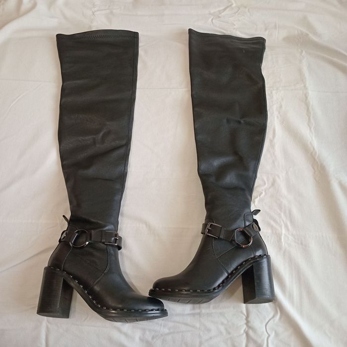 Ботфорти шкіряні