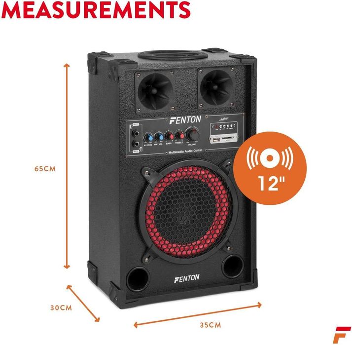 Активні колонки Fenton SPB-12 800W BT/USB/SD Акустична система